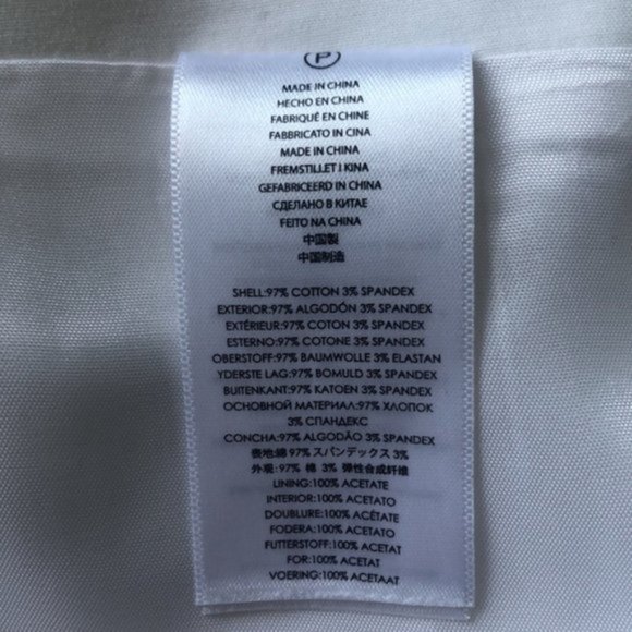 Michael Kors White Short Skirt w zip accents Size 14 - Picture 8 of 10